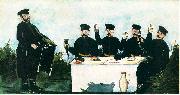 Niko Pirosmanashvili Feast with Organ-Grinder Datiko Zemel oil